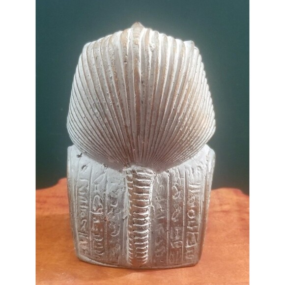 Vintage Egyptian Souvenir Tutankhamun King Tut Stone Bust 3.5"x2.25"x2.25" - Picture 3 of 4